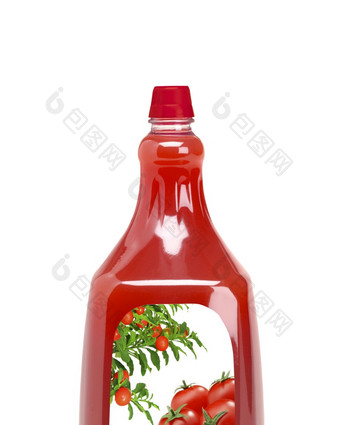 瓶番茄番茄酱孤立的白色背景的最好的瓶番茄番茄酱
