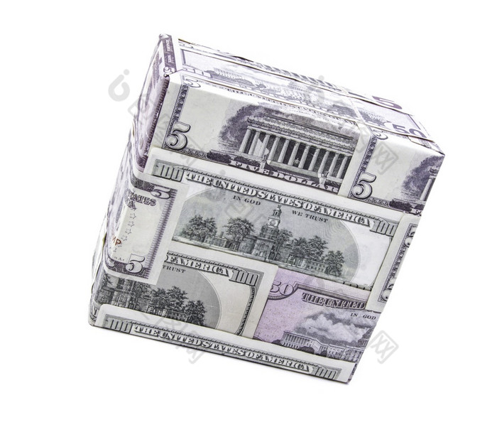 钱盒子孤立的白色背景钱盒子