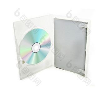 <strong>空白</strong>盒子和Dvd磁盘孤立的白色<strong>背景空白</strong>盒子和Dvd磁盘