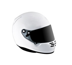 摩托车头盔在白色背景工作室孤立的摩托车头盔