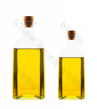 橄榄石油瓶孤立的白色背景橄榄石油瓶