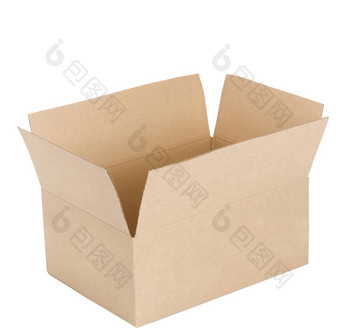 波纹盒子孤立的白色背景波纹盒子