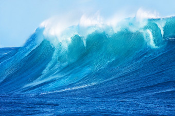 美丽的蓝色的海洋波背景美丽的蓝色的海洋波