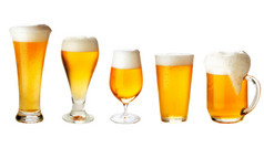集与不同的眼镜啤酒白色- - - - - -优秀的质量集与不同的眼镜啤酒白色