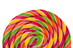 棒棒糖糖果白色背景彩虹颜色孤立的白色背景棒棒糖糖果白色背景彩虹颜色