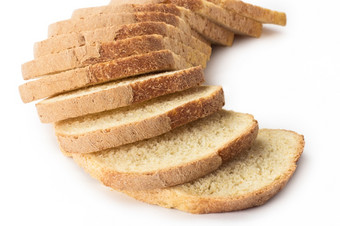 的切片面包孤立的白色背景的切片面包