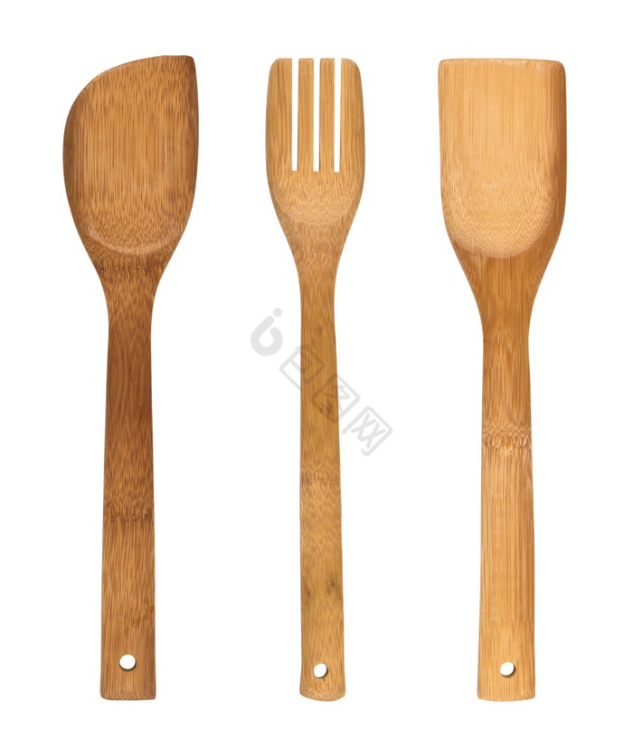 木餐具孤立的木餐具