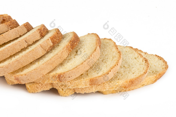 的切片面包孤立的白色背景的切片面包