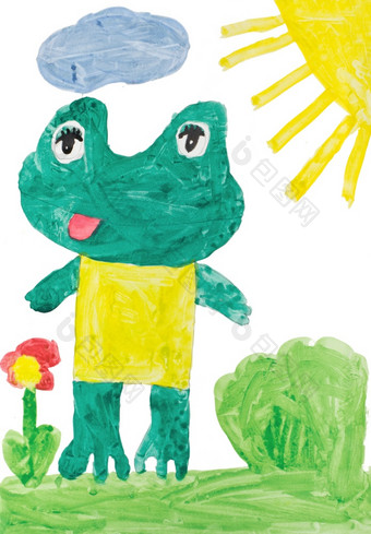 儿童图纸青蛙背景纹理儿童图纸青蛙