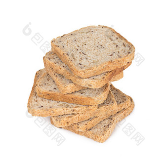 切片面包孤立的白色背景切片面包