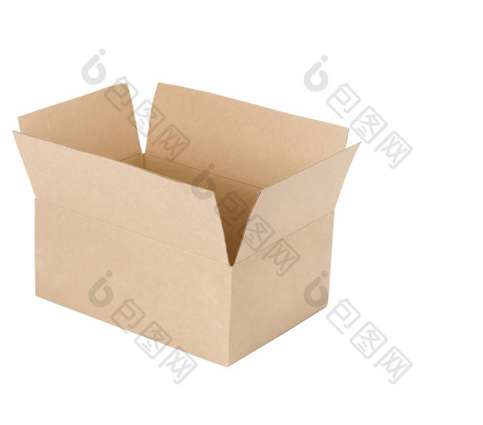 波纹盒子孤立的白色背景波纹盒子