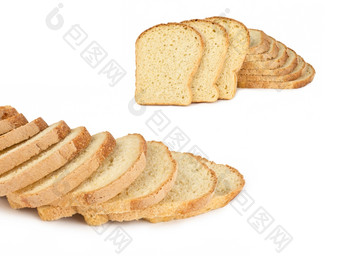 的<strong>切片</strong>面包孤立的白色背景的<strong>切片</strong>面包