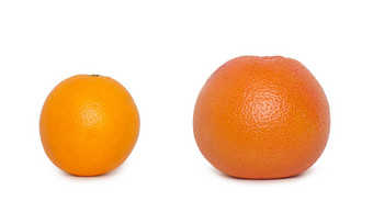 橙色与<strong>葡萄柚</strong>孤立的白色背景橙色与<strong>葡萄柚</strong>孤立的