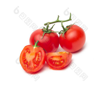 新鲜的西红柿孤立的白色新鲜的西红柿