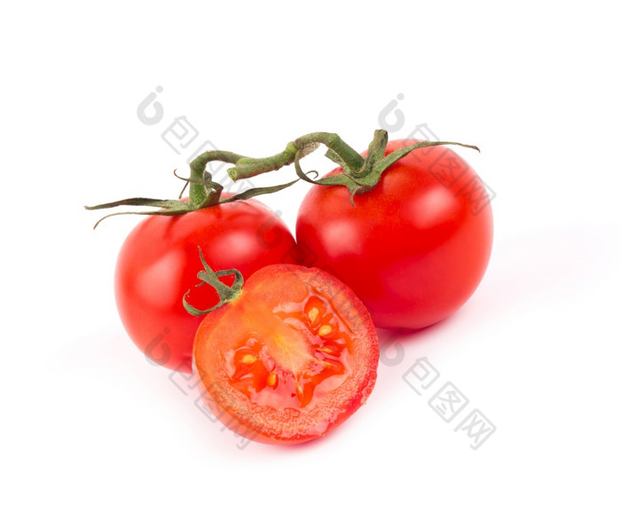 新鲜的西红柿孤立的白色新鲜的西红柿