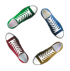 棒球靴子运动鞋不同的颜色孤立的白色背景棒球靴子运动鞋不同的颜色