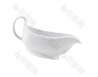 陶瓷奶油壶孤立的白色背景陶瓷奶油壶