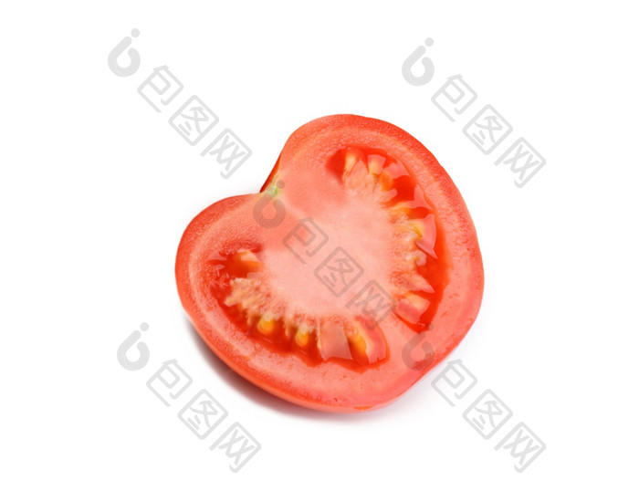 片番茄孤立的白色片番茄