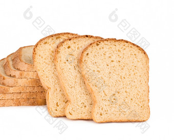 小麦<strong>面包切片孤立</strong>的白色背景小麦<strong>面包切片</strong>白色