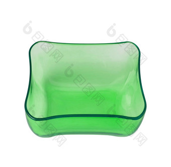 绿色<strong>玻璃碗</strong>孤立的白色背景绿色<strong>玻璃碗</strong>孤立的
