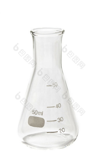 化学实验室<strong>玻璃器皿</strong>空孤立的白色背景化学实验室<strong>玻璃器皿</strong>空