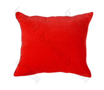 红色的枕头孤立的白色背景红色的枕头孤立的白色