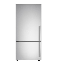 不锈钢钢冰箱孤立的白色背景不锈钢钢冰箱