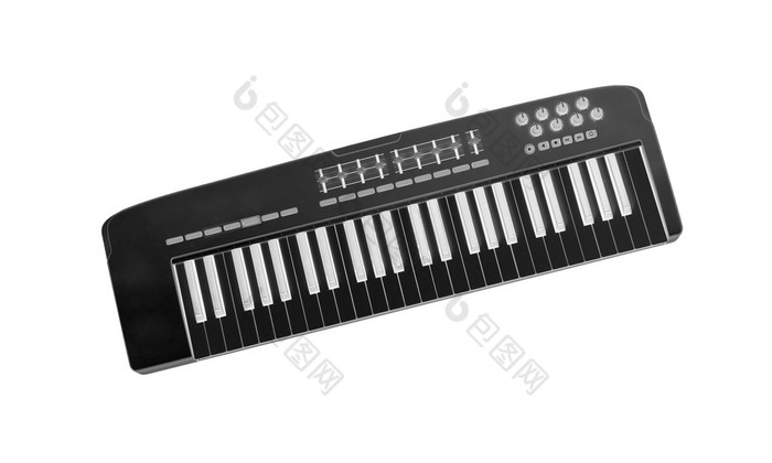 音乐键盘孤立的白色背景音乐键盘孤立的白色