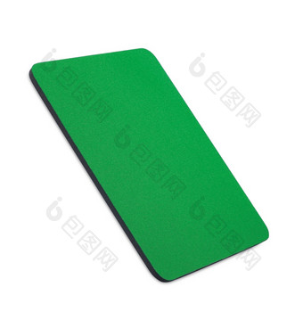 绿色鼠标垫的白色背景绿色鼠标垫