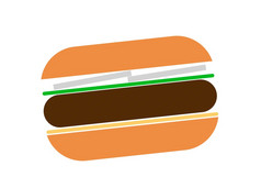 汉堡与沙拉孤立的白色背景汉堡与沙拉