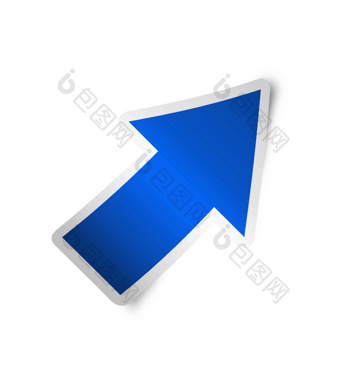 正确的箭头图标蓝色的孤立的白色背景正确的箭头图标蓝色的孤立的
