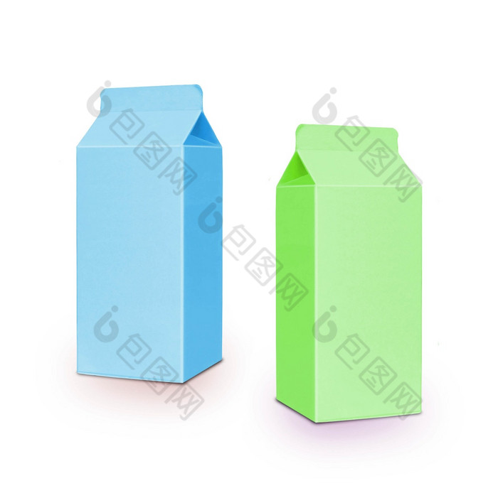 牛奶盒子对一半升孤立的白色背景牛奶盒子对一半升