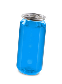 蓝色的喝可以孤立的白色背景蓝色的喝可以孤立的在白色背景