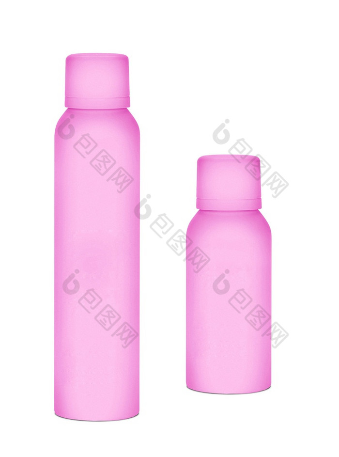 粉红色的香水瓶孤立的白色背景粉红色的香水瓶孤立的白色
