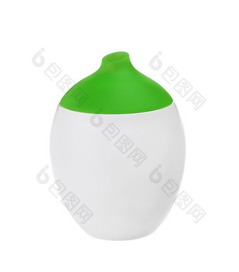 绿色洗发水瓶孤立的白色背景洗发水瓶