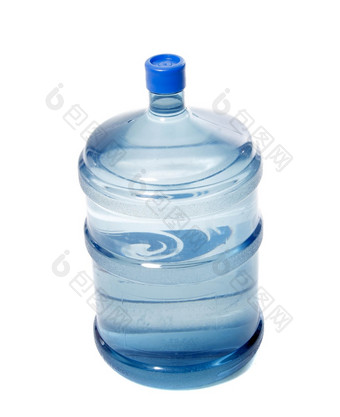 大塑料瓶为适于饮用的水孤立的白色背景大塑料瓶为适于饮用的水