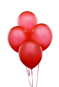 红色的飞行气球白色背景红色的飞行气球