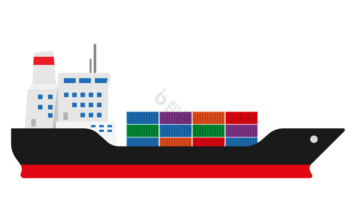 货物船容器的海洋运输航运运费运输图片
