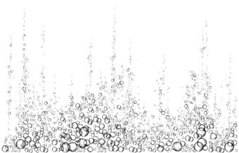 冒泡的喝水下黑色的嘶嘶声空气泡沫白色背景碳酸闪光水海水族馆海洋饮料海底向量纹理