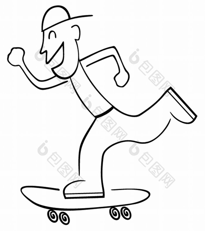 男孩滑冰