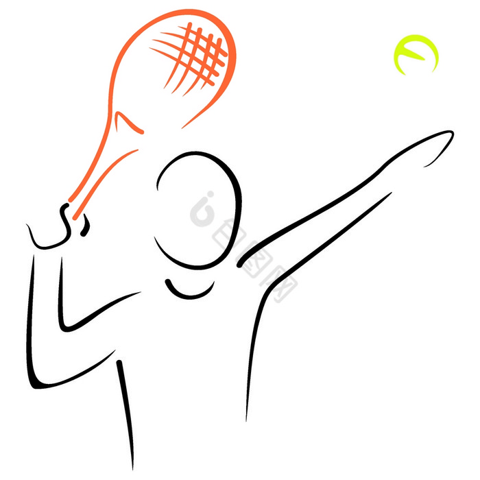 网球服务图片