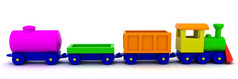 玩具火车孤立的的白色背景