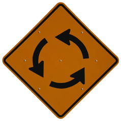 交通圆之前路标志