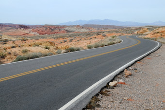 两个车道高速公路谷火状态公园欧<strong>内华达</strong>