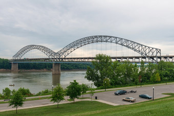 桥在的俄亥俄州河新奥尔巴尼<strong>印第安</strong>纳州