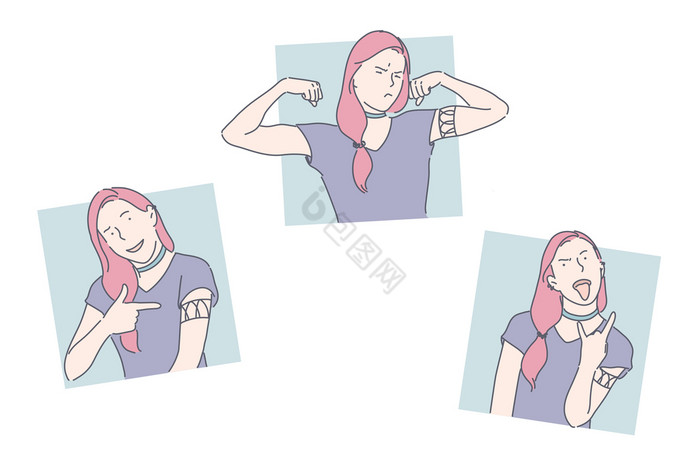 身体部分示范扮鬼脸无用的顽皮尴尬的年龄年图片