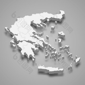 地图希腊与<strong>边界</strong>地区地图与<strong>边界</strong>模板为你的设计