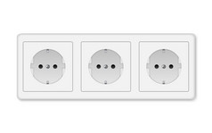 现实的电套接字白色墙现实的电套接字