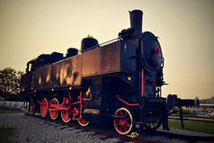 美丽的老蒸汽火车机车austria-europe