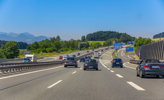 德国夏天阳光明媚的一天路交通国家高速高速公路路交通高速公路